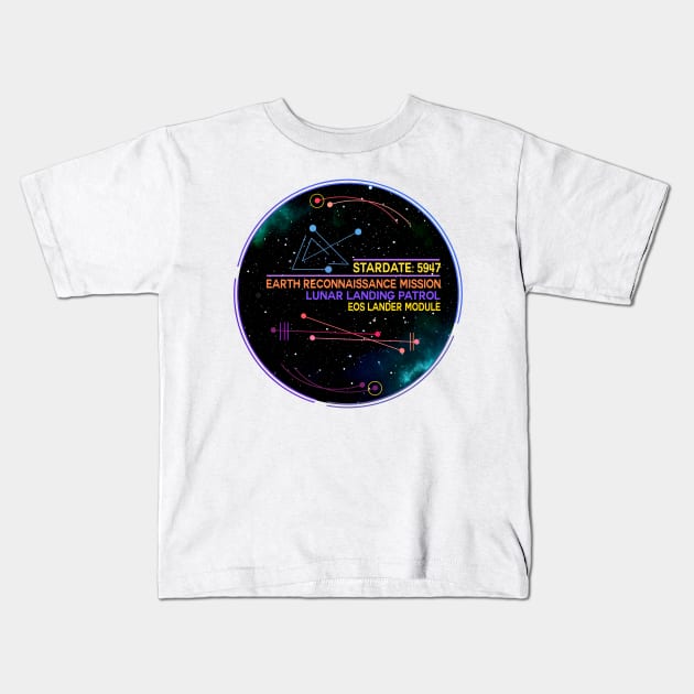 Lost Lunar Patrol - Eos Lander Module Kids T-Shirt by IttyBit Apparel